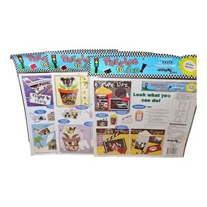 Puzzles to Go Scrapbook Stencils Set of 3--Garden, Movies, Flying--New